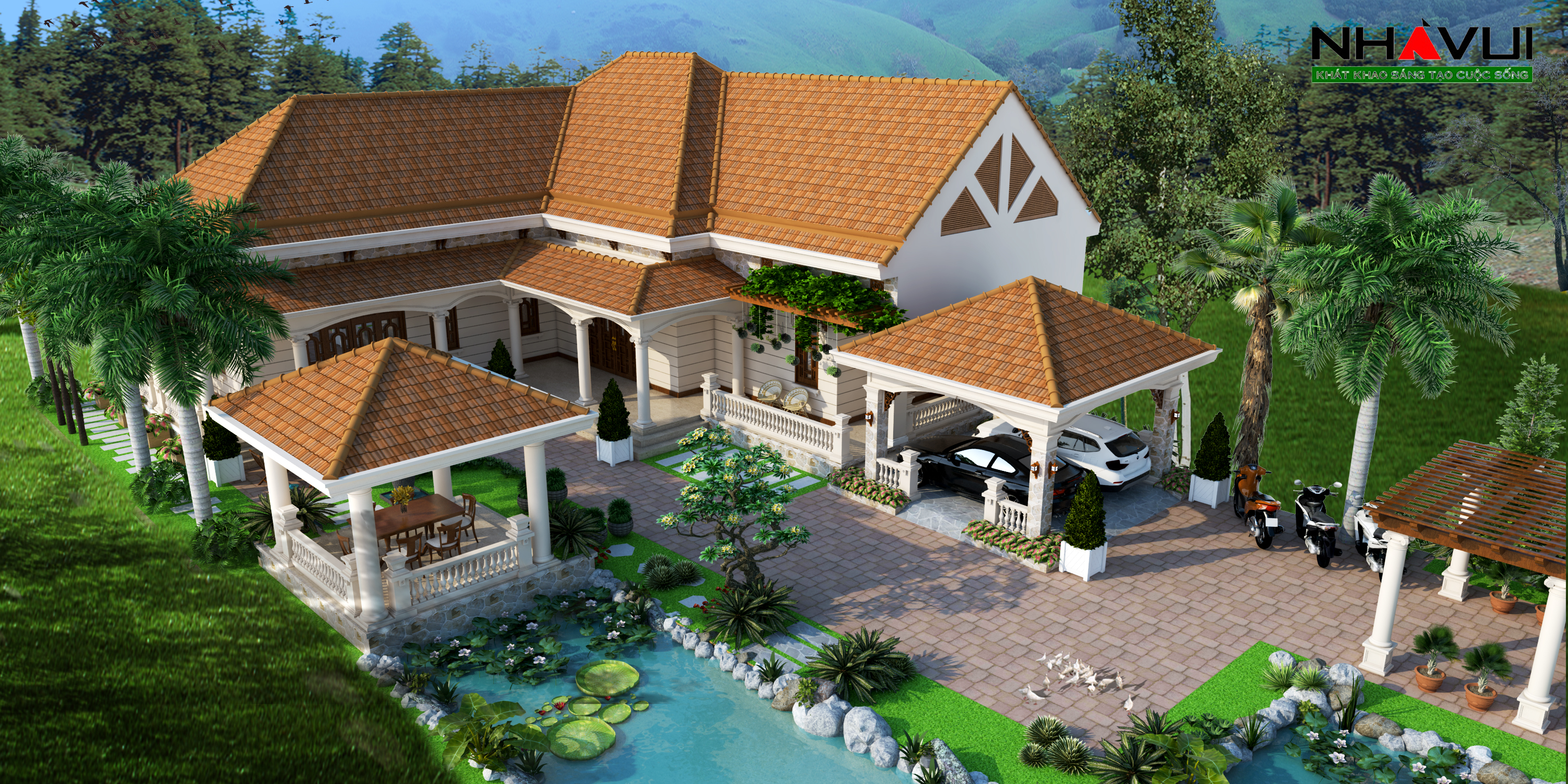 Biệt thự sân vườn cổ điển Ninh Bình