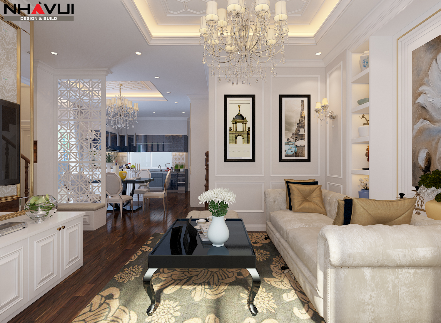 NỘI THẤT BIỆT THỰ PHỐ NHÀ BÈ - KHU BIỆT THỰ NINE SOUTH
